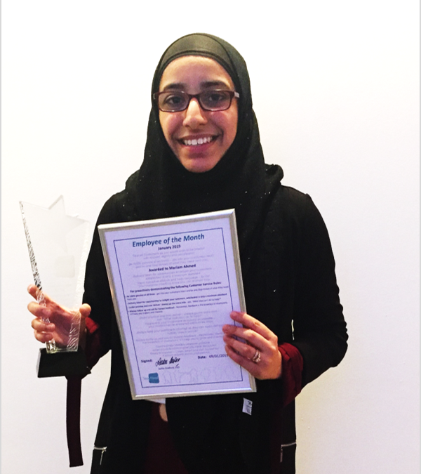 Employee of the Month for January 2019 – Mariam Ahmed